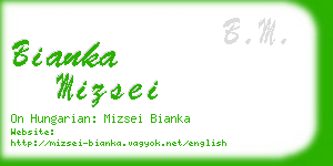 bianka mizsei business card